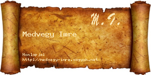 Medvegy Imre névjegykártya