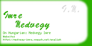 imre medvegy business card